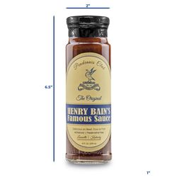 The Original Henry Bains Famous Barbecue BBQ Sauce 8 oz
