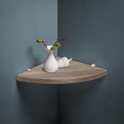 Dolle Lite .75 in. H X 11.8 in. W X 11.8 in. D Driftwood Wood Corner Shelf