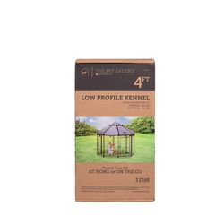 Pet Gazebo Galvanized Steel Pet Kennel Earth Taupe 48 in. H X 48 in. W X 48 in. D