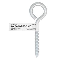 Hampton 5/16 in. X 4 in. L Zinc-Plated Steel Lag Thread Eyebolt