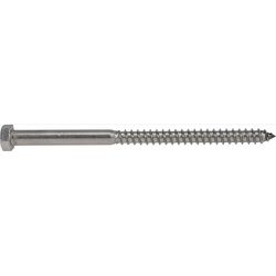 Hillman 3/8 in. X 6 in. L Hex Stainless Steel Lag Screw 25 pk
