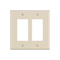 Leviton Decora Light Almond 2 gang Thermoset Plastic Decorator Wall Plate 1 pk