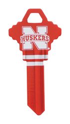 HILLMAN NCAA Nebraska Huskers House/Office Key Blank 68 Single For Schlage Locks Red