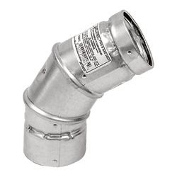 Selkirk 3 in. D X 3 in. D Adjustable 60 deg Aluminum Stove Pipe Elbow