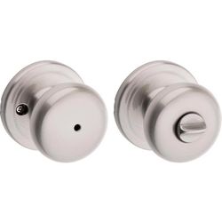 Kwikset Juno Signature Series Traditional Satin Nickel Privacy Door Knob 1-3/4 in.