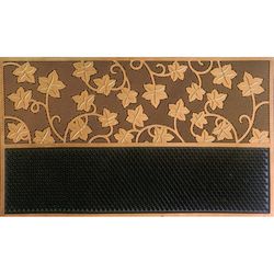 Direct Home Textiles Goup 30 in. W X 18 in. L Black/Brown Rubber Door Mat