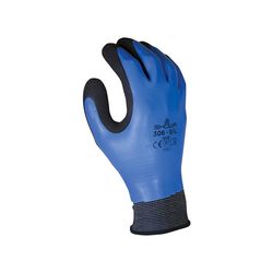 SHOWA ATLAS 306 Unisex Indoor/Outdoor Coated Work Gloves Black/Blue XL 1 pair