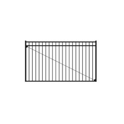 Fortress Building Products Versai 4.5 ft. H X 8 ft. L Powder Coated Black Steel Fence Gate