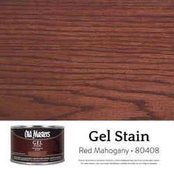 Old Masters Semi-Transparent Red Mahogany Oil-Based Alkyd Gel Stain 1 pt