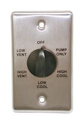 Dial Black Metal Evaporative Cooler Wall Switch