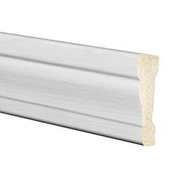 Inteplast Building Products 11/16 in. H X 2-3/8 in. W X 7 ft. L Prefinished White Oak Polystyrene Tr