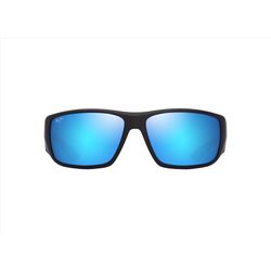 Maui Jim Keha AF Sunglasses Men's Matte Black Frame Blue Hawaii Lens Polarized