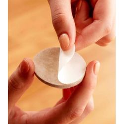 3M Scotch Felt Self Adhesive Protective Pad Beige Round 1 in. W 32 pk