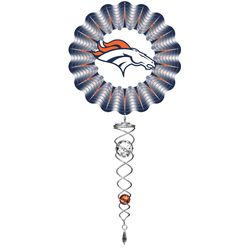 Spinfinity Designs Stainless Steel 14 in. Denver Broncos Wind Spinner Mini Set