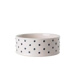 Pet Shop by Fringe Studio Cream Memento Dot Ceramic Medium Pet Bowl