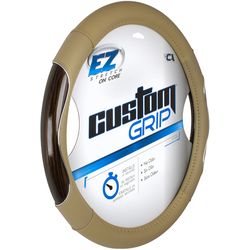 Custom Accessories Custom Grip Tan Steering Wheel Cover For Universal 1 pk