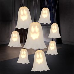 Gemmy 2.9528 in. LED Prelit Musical Ghosts Light String Halloween Decor