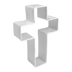 R&M International Corp 2 in. W X 5 in. L Cross Cookie Cutter White 1 pc