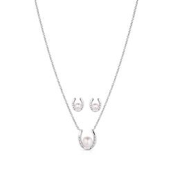 Montana Silversmiths Women's Horseshoe Pearl Silver Jewelry Sets Water Resistant