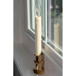 Celestial Lights Brass no scent Scent LED REMOTE Battery Operated Taper Candle