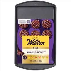 Wilton Gold 10 in. W X 15 in. L Medium Baking Sheet Gray 1 pc