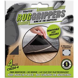 Slipstick Rubber Self Adhesive Gripper Pad Black Triangle 4.2 in. W 1 pk