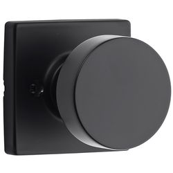 Kwikset Signature Series Pismo Knob x Square Rose Iron Black Dummy Knob