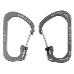 Nite Ize SlideLock Stainless Steel Silver Locking Carabiner Keychain