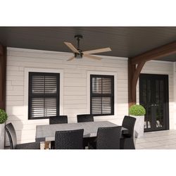 Hunter Burton 52 in. Bronze Indoor and Outdoor Ceiling Fan