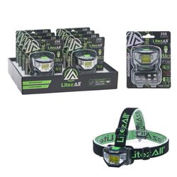 LitezAll Black LED Rechargeable Head Lamp