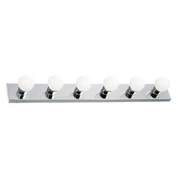 Design House Polished Chrome 6 lights Vanity Light Surface