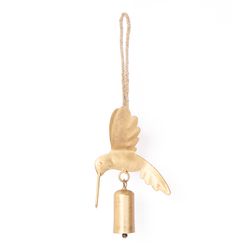 Matr Boomie Brass/Metal Metal 5 in. Hummingbird Handmade Bell