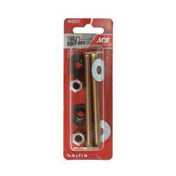 Ace Toilet Bolt Set Brass Plated