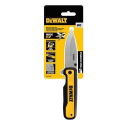 DeWalt Black/Yellow 7Cr Stainless Steel > 6 in. Pocket Knife