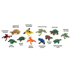 Safari Ltd. Toobs Frogs & Turtles Toys 12 pc