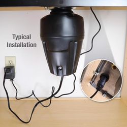 Danco Garbage Disposal Sink Top Switch Matte Black Plastic