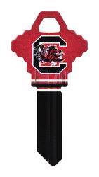 HILLMAN NCAA South Carolian Gamecocks House/Office Key Blank 68 Single For Schlage Locks Red