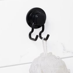 Zenna Home Matte Black Double Suction Hook