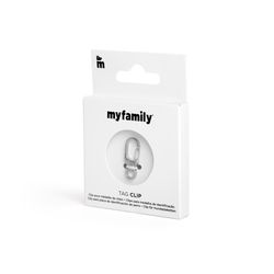 MyFamily Silver Bone Metal Cat/Dog Pet Tag Clip Small