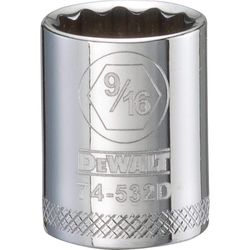 DeWalt 9/16 in. X 3/8 in. drive SAE 12 Point Socket 1 pc