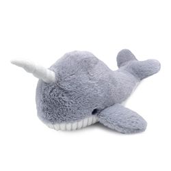 Warmies Narwhal Stuffed Animal Gray/White