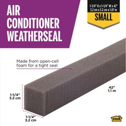 M-D Building Products Gray Foam Weatherseal For Air Conditioners 42 in. L X 1.25 in.