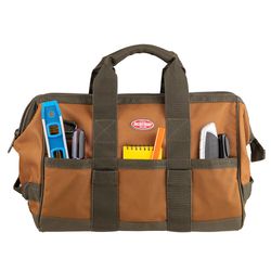 Bucket Boss 16 in. W X 12 in. H Polyester Tool Bag 17 pocket Brown 1 pc