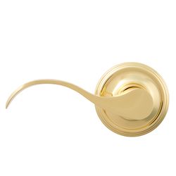 Ace Wave Polished Brass Passage Lever
