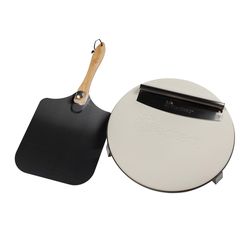 Recteq Bullseye Pizza Stone Kit Ceramic/Metal Grill Accessory Bundle