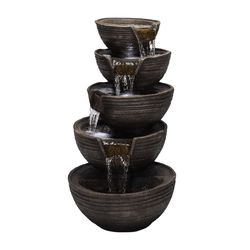 Alpine Fiberglass/Resin Assorted Fountain with LED Light