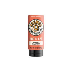 Kosmos Q Peach Jalapeno BBQ Glaze 21 oz