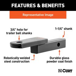 Curt 3500 lb. cap. Ball Mount