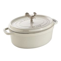 Staub Cast Iron Cocotte 5.75 qt White