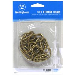 Westinghouse 11 gauge Antique Brass Antique Brass Metal Hanging Chain .88 in. D 36 in.